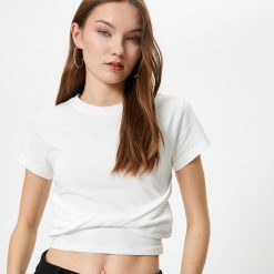 Tricou crop slim fit-FEMEI-