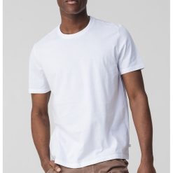 Tricou cu decolteu la baza gatului si model uni-BARBATI-