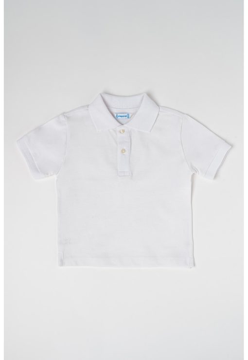 Tricou polo uni de bumbac-BAIETI-