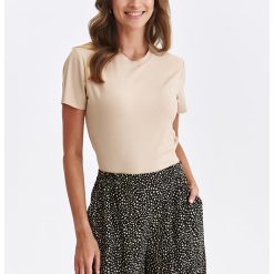 Tricou uni cu decolteu la baza gatului-FEMEI-
