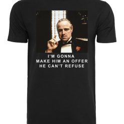 Tricou unisex cu decolteu la baza gatului si imprimeu The Godfather-FEMEI-