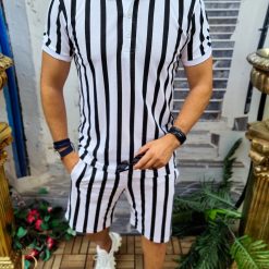 TricouPantalon scurt dungi albe negre CMP122 2