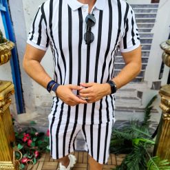 TricouPantalon scurt dungi albe negre CMP122 3