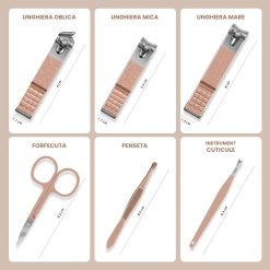 Trusa Manichiura Coral Pink LUXORISE 12 piese 2