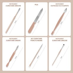 Trusa Manichiura Coral Pink LUXORISE 12 piese 3