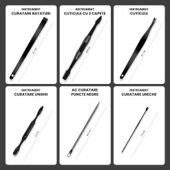 Trusa Manichiura Light Grey LUXORISE 12 piese 2