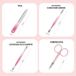 Trusa Manichiura Pink SensoPRO Milano 12 piese 4