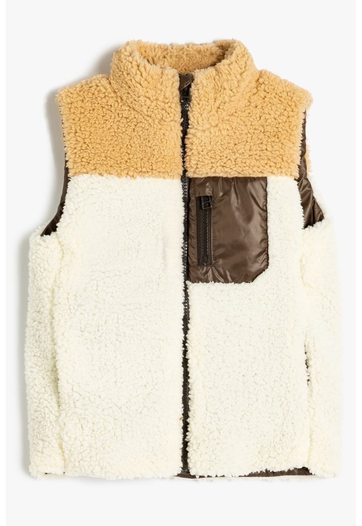 Vesta cu blana shearling sintetica-BAIETI-