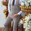 Vesta si Pantalon de barbati slim-fit bej