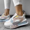 Adidasi dama casual albi cu roz CL2312 N13-3-Incaltaminte > Incaltaminte dama > Adidasi dama
