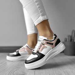 Adidasi dama casual cu talpa inalta  negri CL2407  T55-3-Incaltaminte > Incaltaminte dama > Adidasi dama