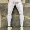Blugi barbati conici albi cu mic defect DEF726 D2-5.1-Blugi barbati