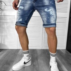 Blugi barbati scurti conici 5717 H2-7-Blugi barbati > Blugi scurti