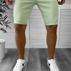 Blugi barbati scurti conici verzi 12800 B13-Blugi barbati > Blugi scurti