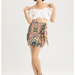 Bluza crop cu decolteu pe umeri-FEMEI-