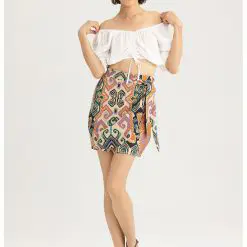 Bluza crop cu decolteu pe umeri-FEMEI-