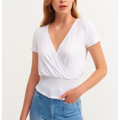 Bluza cu decolteu cache-coeur-FEMEI-
