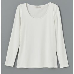 Bluza cu decolteu rotund si model uni-FEMEI-