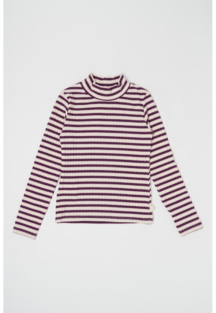 Bluza cu model in dungi si guler inalt-FETE-IMBRACAMINTE/Bluze