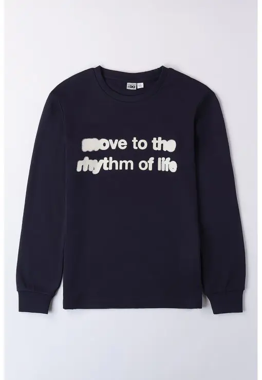 Bluza de bumbac cu text-BAIETI-
