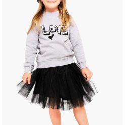 Bluza de trening cu imprimeu text-FETE-