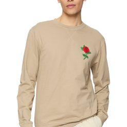 Bluza de trening cu trandafir decorativ-FEMEI-