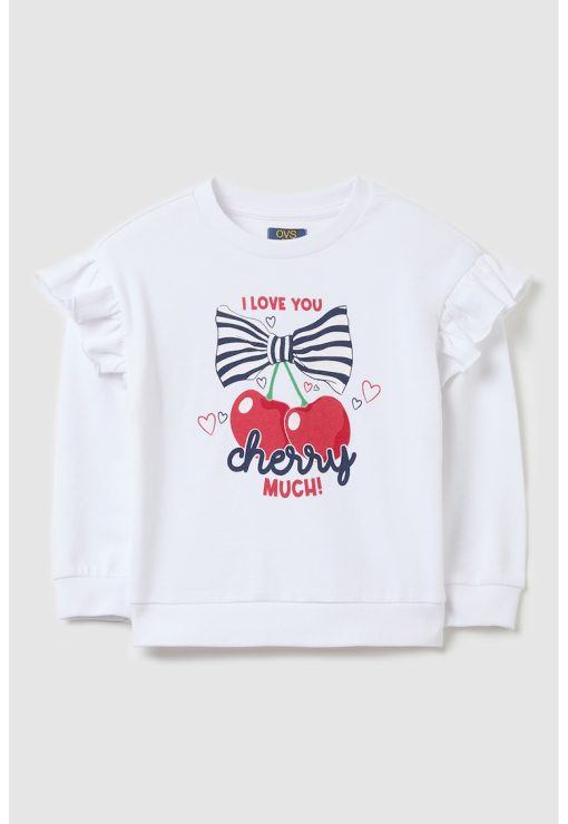 Bluza de trening din bumbac cu imprimeu grafic-FETE-IMBRACAMINTE/Bluze
