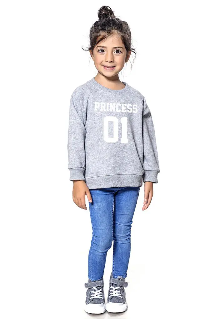 Bluza de trening din bumbac cu imprimeu si maneci raglan-FETE-