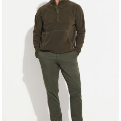 Bluza de trening din material fleece cu buzunare kangaroo-BARBATI-IMBRACAMINTE/Hanorace