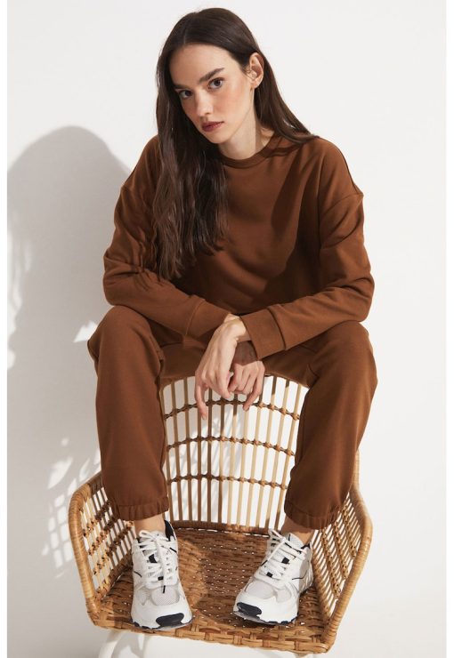 Bluza de trening lejera cu maneci cazute-FEMEI-IMBRACAMINTE/Hanorace