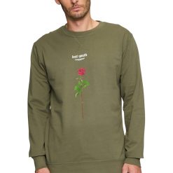 Bluza de trening unisex cu imprimeu si decolteu la baza gatului-FEMEI-
