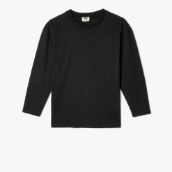 Bluza din bumbac cu decolteu la baza gatului-BAIETI-
