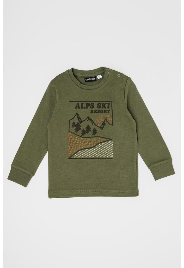 Bluza din bumbac cu imprimeu grafic-BAIETI-