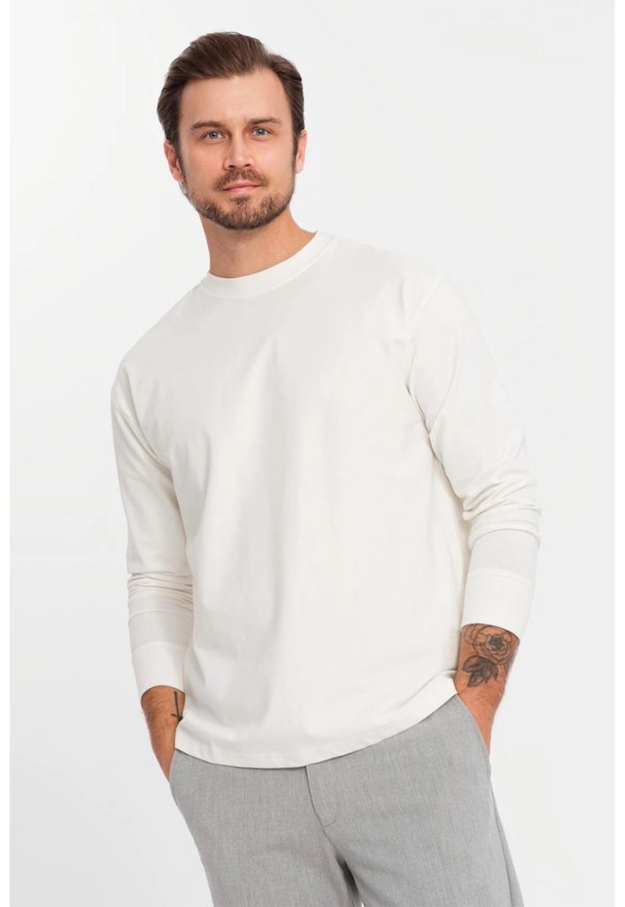 Bluza lejera cu decolteu la baza gatului-BARBATI-IMBRACAMINTE/Bluze
