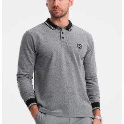 Bluza polo cu fenta cu fermoar-BARBATI-IMBRACAMINTE/Bluze