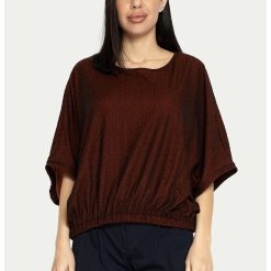 Bluza supradimensionata cu maneci-liliac-FEMEI-