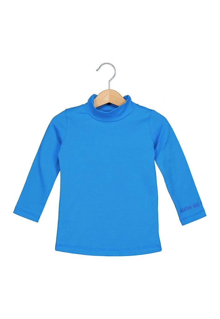 Bluza uni cu guler inalt-FETE-