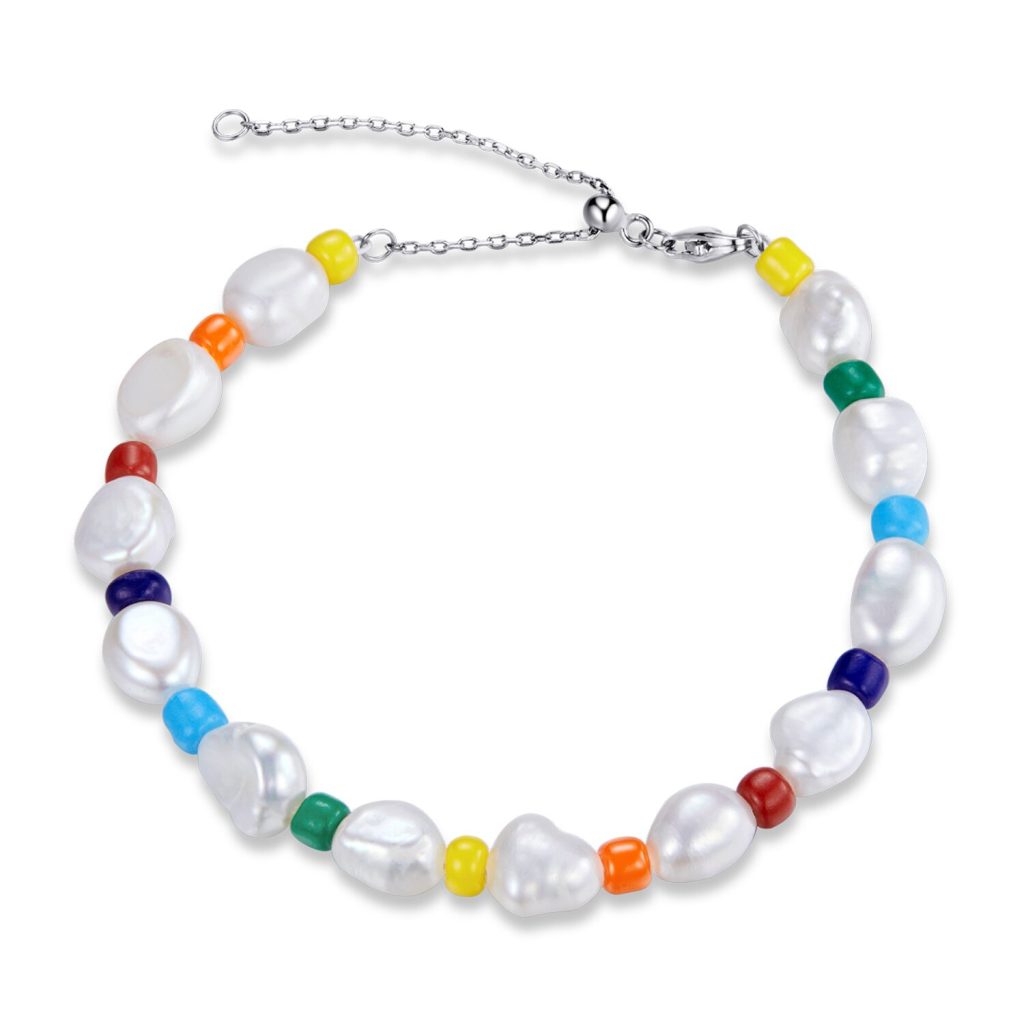 Bratara din argint Rainbow Shell Pearls-Bratari >> Bratari din argint