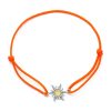 Bratara din argint cu snur Orange Sun-Bratari >> Bratari din argint
