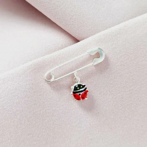 Brosa Ac de siguranta - Charm Buburuza – Argint 925-Argint >> Pandantive Argint personalizate >> Noutati
