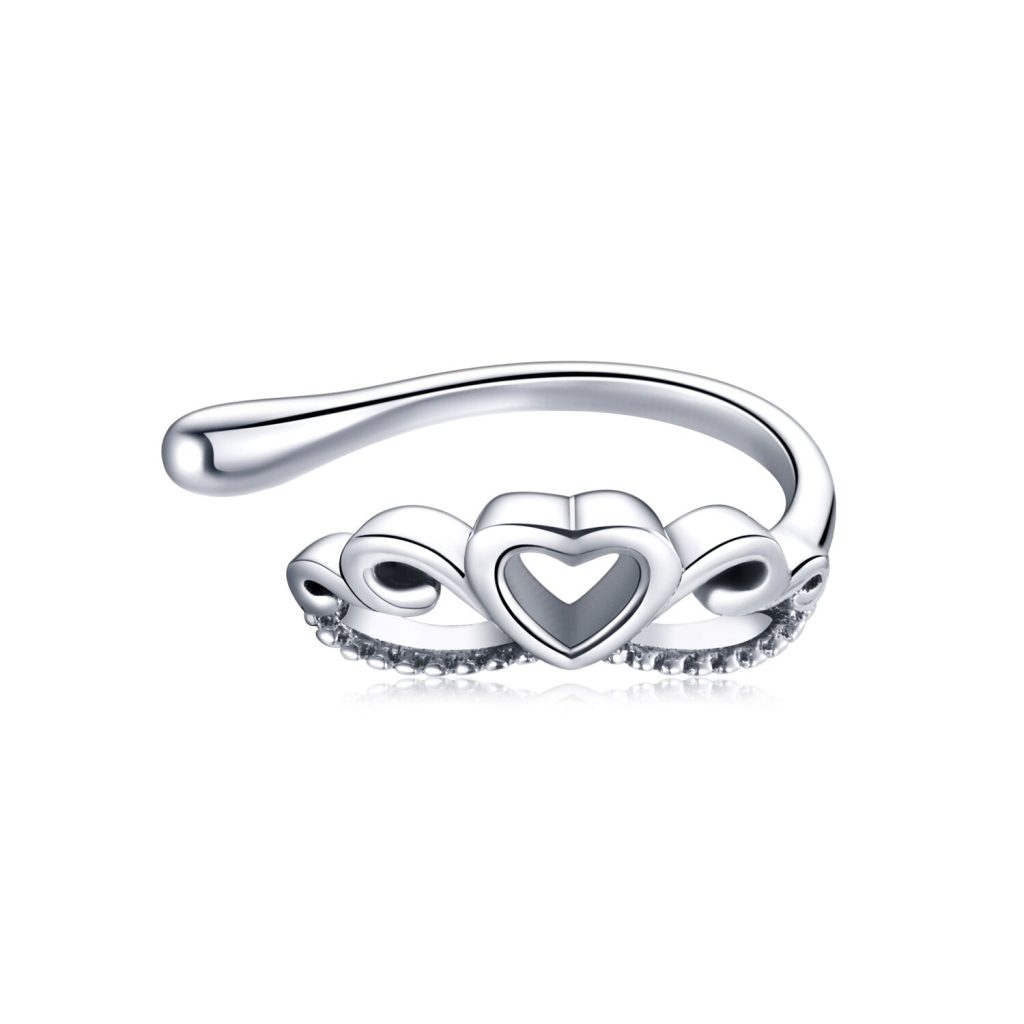 CERCEL din argint Charming Heart Clip-Cercei >> Cercei din argint