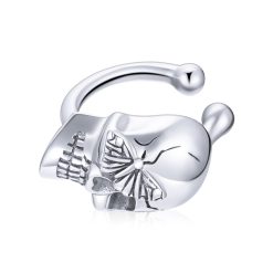 CERCEL din argint Skull Clip-Cercei >> Cercei din argint