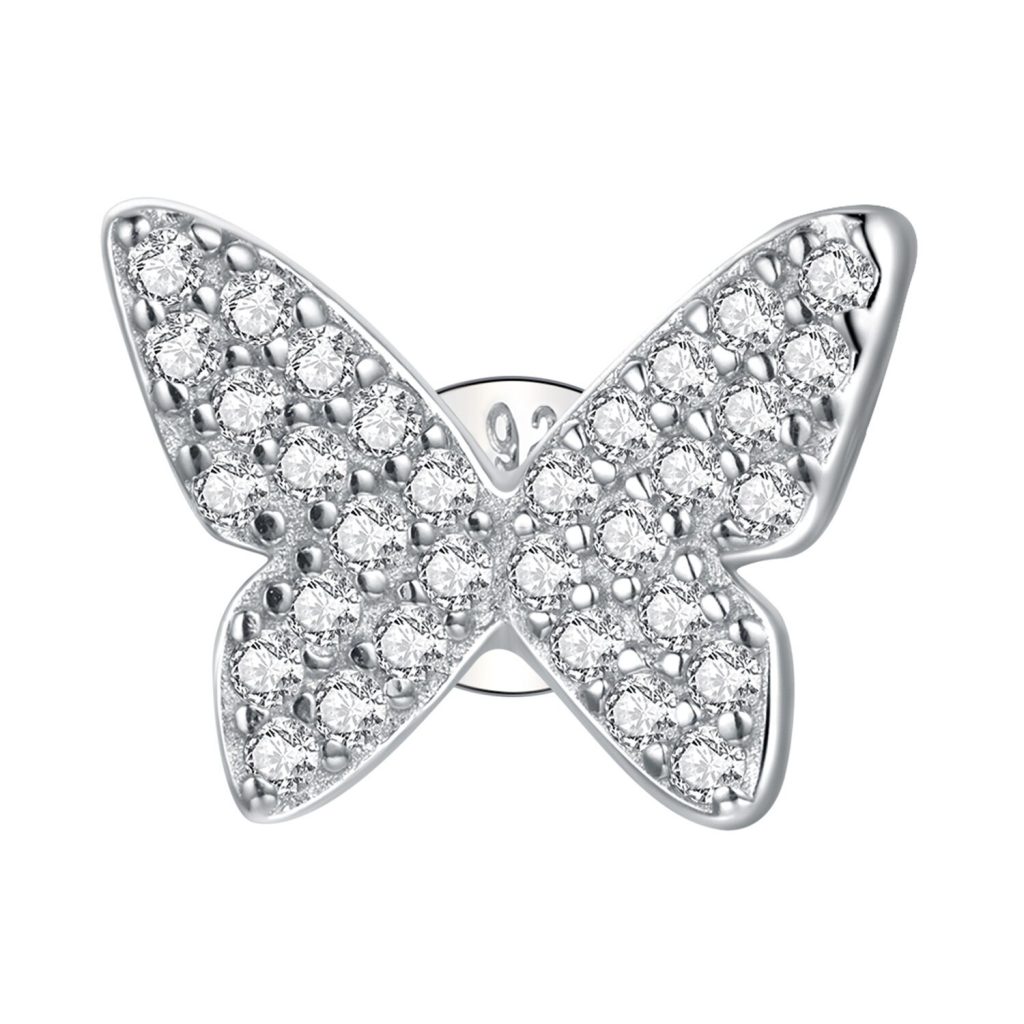 CERCEL din argint Studded Butterfly-Cercei >> Cercei din argint