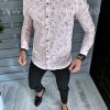 Camasa barbati cu imprimeu slim fit A5841   N7-4.2-Camasi barbati