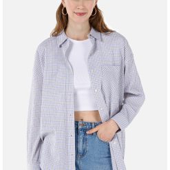 Camasa relaxed fit in carouri-FEMEI-