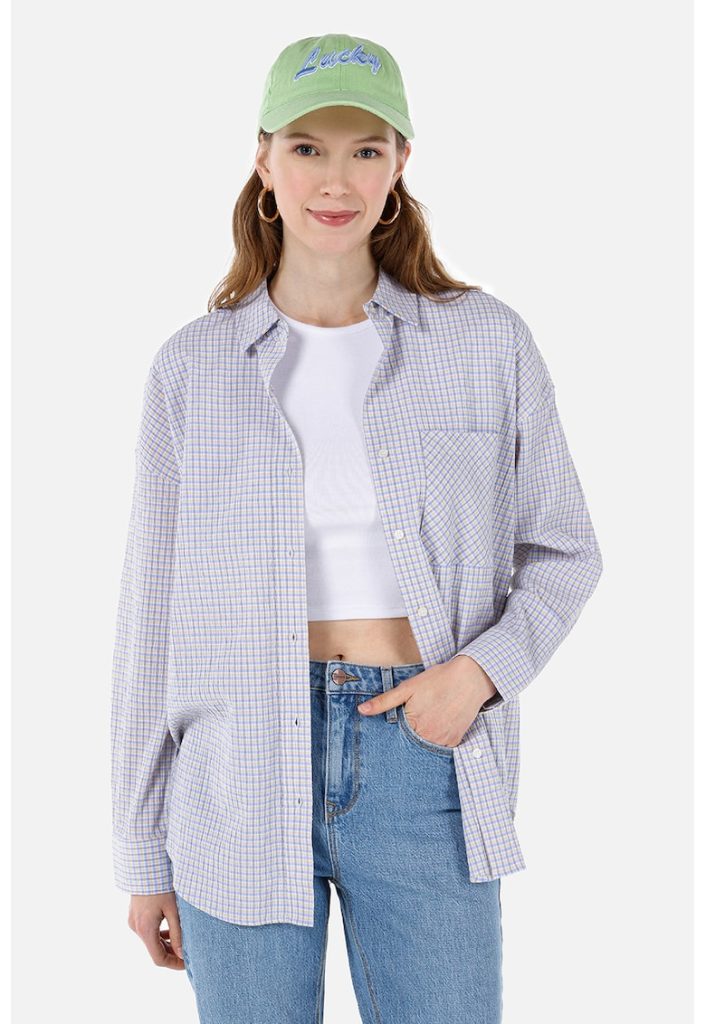Camasa relaxed fit in carouri-FEMEI-