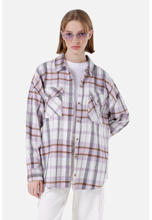 Camasa supradimensionata din flanel-FEMEI-