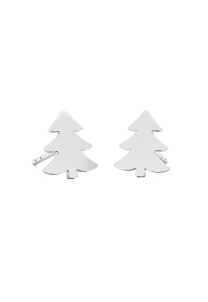 Cercei Argint 925 placat cu rodiu Xmas Tree Surub-FEMEI-