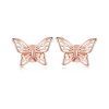 Cercei din argint Beautiful Butterfly Rose Gold-Cercei