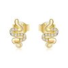 Cercei din argint Golden Crystal Snake-Cercei >> Cercei din argint